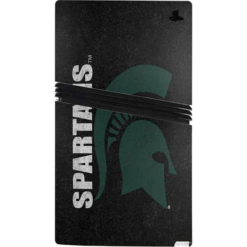 Michigan State University Bold Spartans Logo PS5 Pro Console Skin